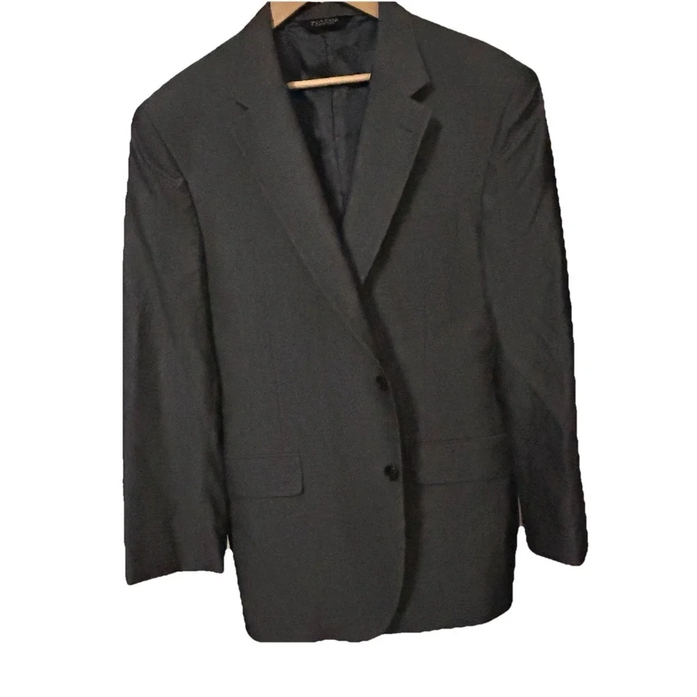 Jos. A Bank Men's Suit Jacket Size 42R Gray Silk Wool Blend Blazer Sport Jacket
